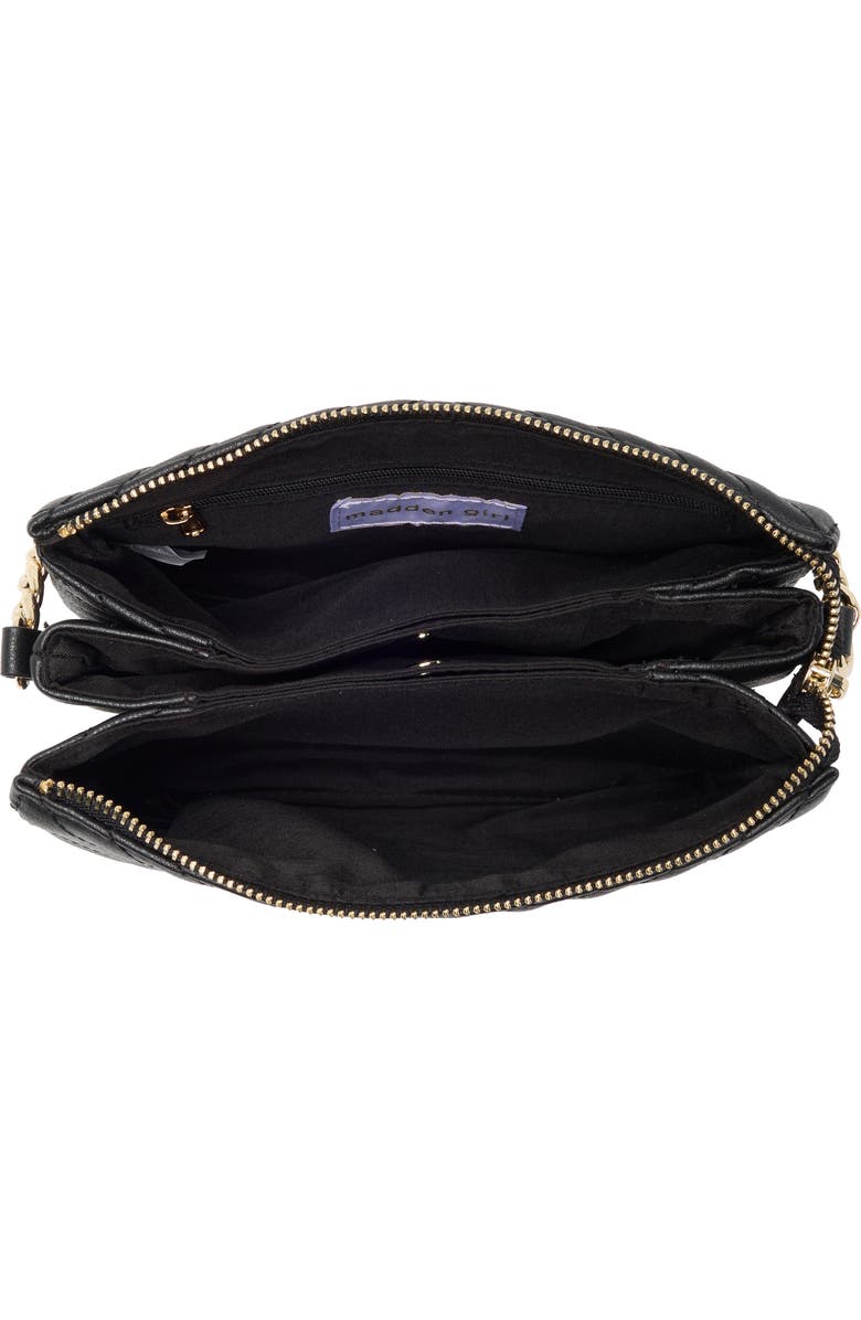 Madden Girl Chevron Quilted Crossbody Bag, Alternate, color,