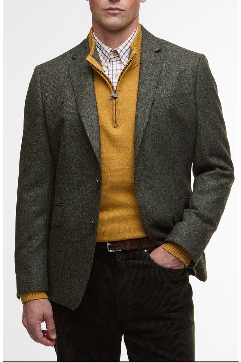 Godfrey Moons Shetland Brushed Wool Mélange Sport Coat, Main, color, OLIVE