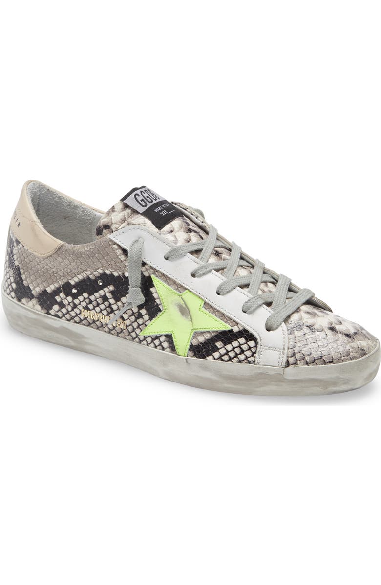 Golden Goose Super-Star Snake Embossed Sneaker, Main, color,