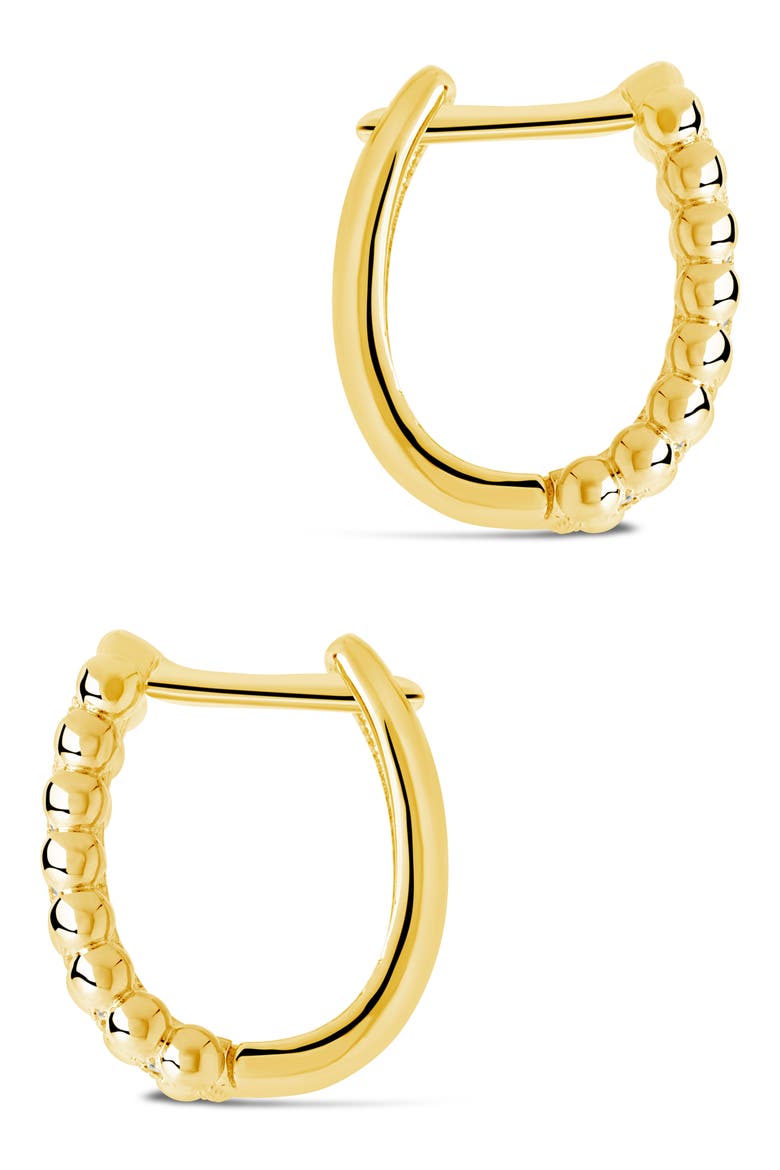 Ellerie Cubic Zirconia Micro Hoop Earrings, Alternate, color, GOLD