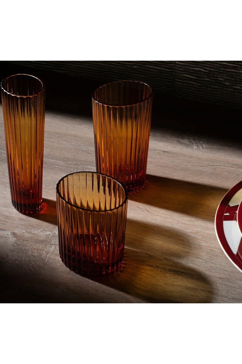 Wine Glass Nastri Ambra, Alternate, color, Amber