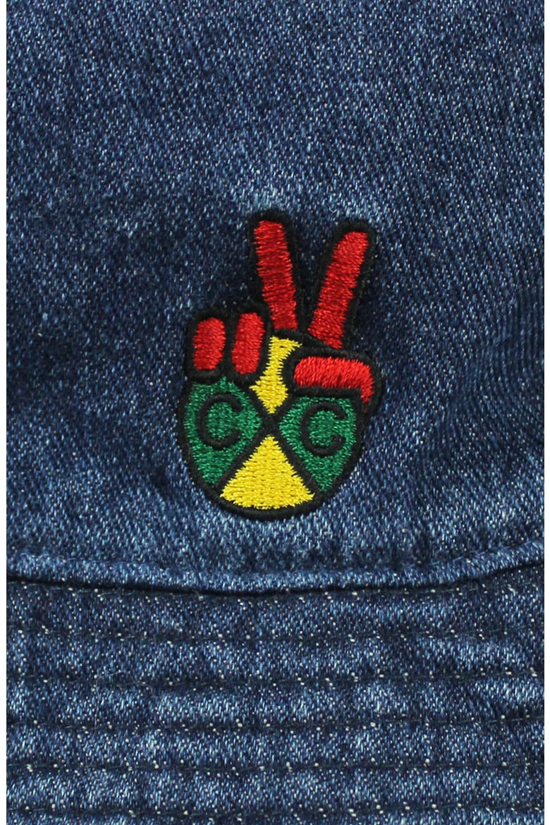 Label Logo Bucket Hat, Alternate, color, DARK INDIGO
