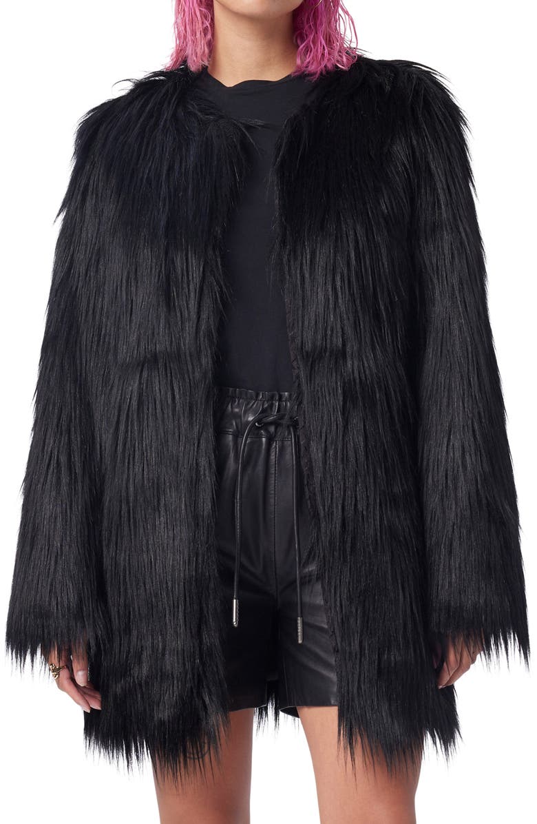 LITA by Ciara Faux Fur Coat, Main, color,