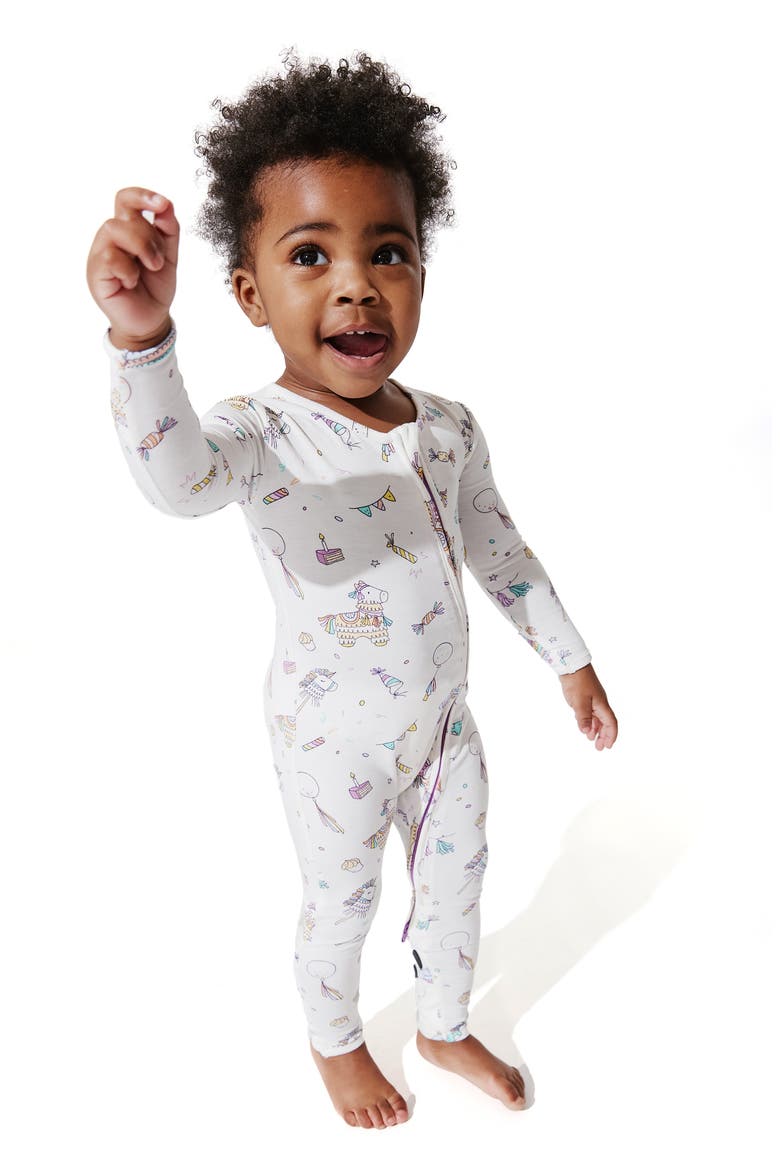 Kids' Piñata Fitted Convertible Footie Pajamas, Main, color, PINATA
