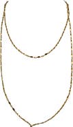 MADISON BEVERLY HILLS Vintage 1970s Gold Tone Long Station Chain Necklace