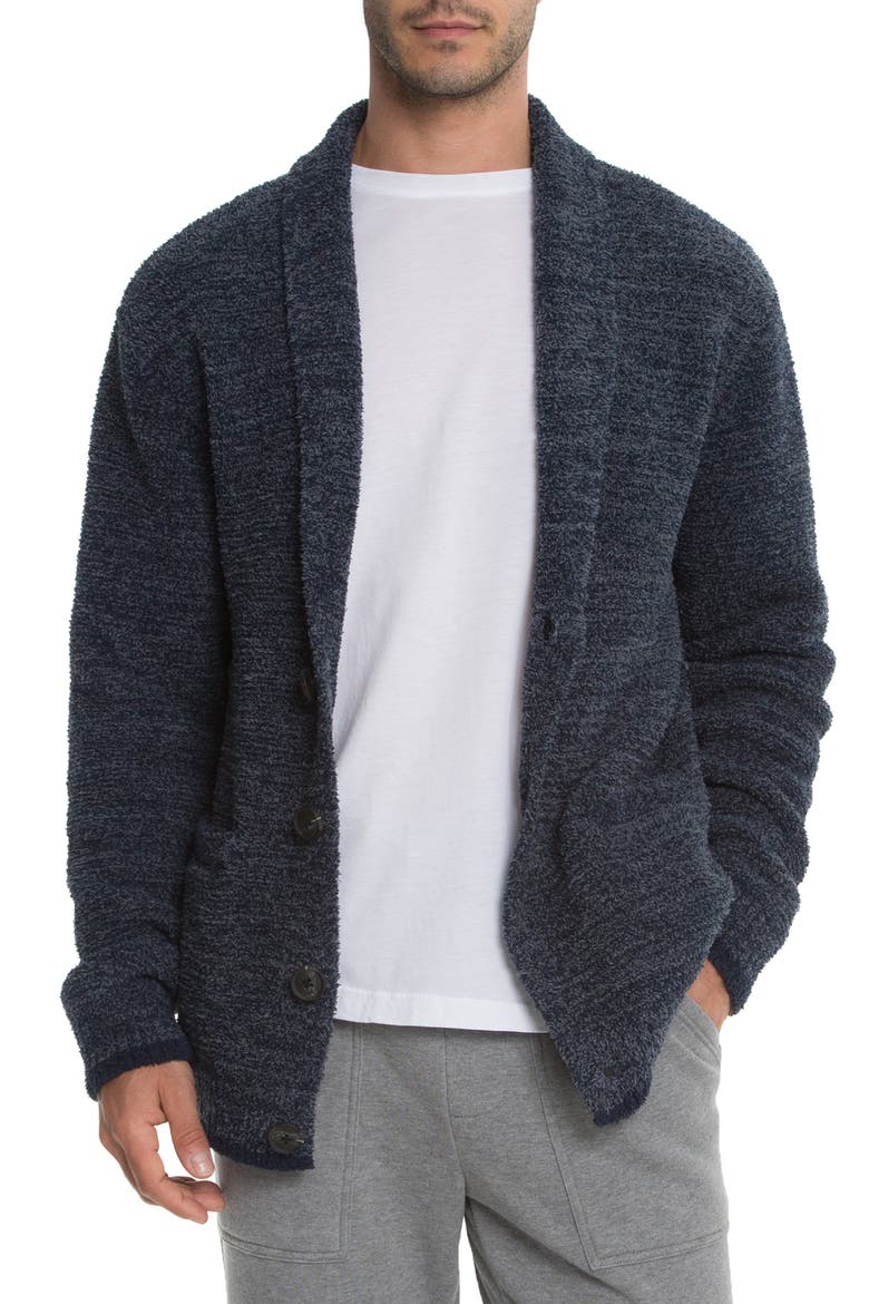Barefoot Dreams Shawl Collar Cardigan, Main, color, INDIGO/ PACIFIC BLUE