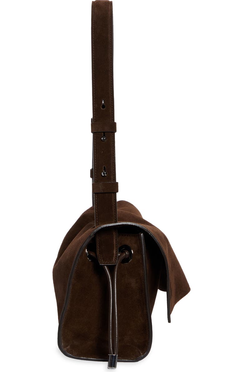 Christian Louboutin Small Baggy Suede Shoulder Bag, Alternate, color, Cosme