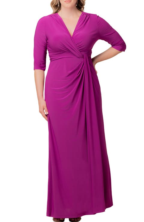Evening Romance Stretch Jersey Gown (Plus)