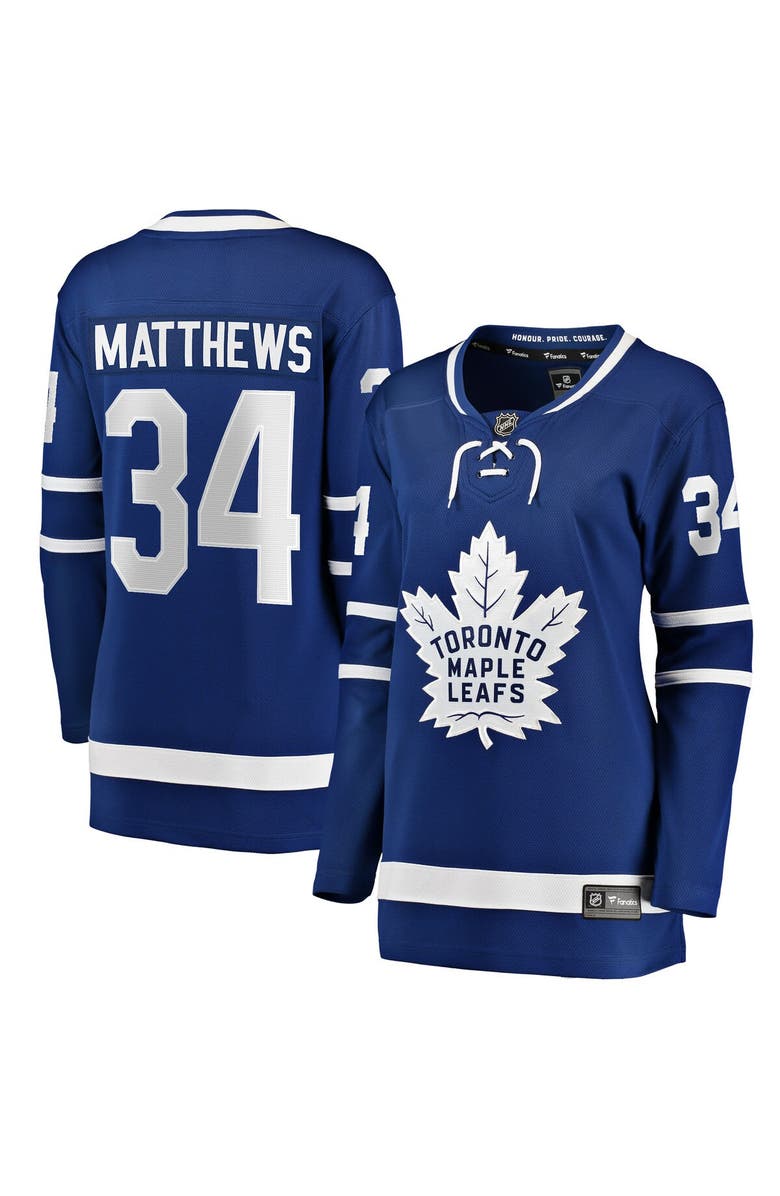 FANATICS Women's Fanatics Auston Matthews Blue Toronto Maple Leafs Home Breakaway Jersey, Main, color, 