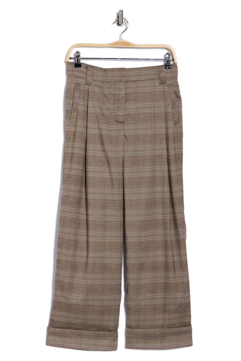 Plaid Cuffed Pants, Main, color, MOONROCK MULTI