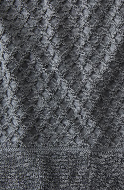 Woven & Weft Diamond Textured 4-pack Bath Towel Set In Midnight