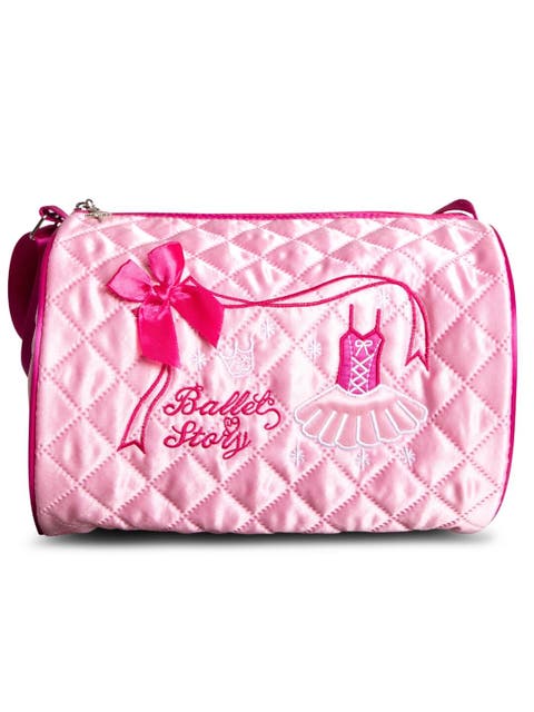 Embroidered Barrel Bag