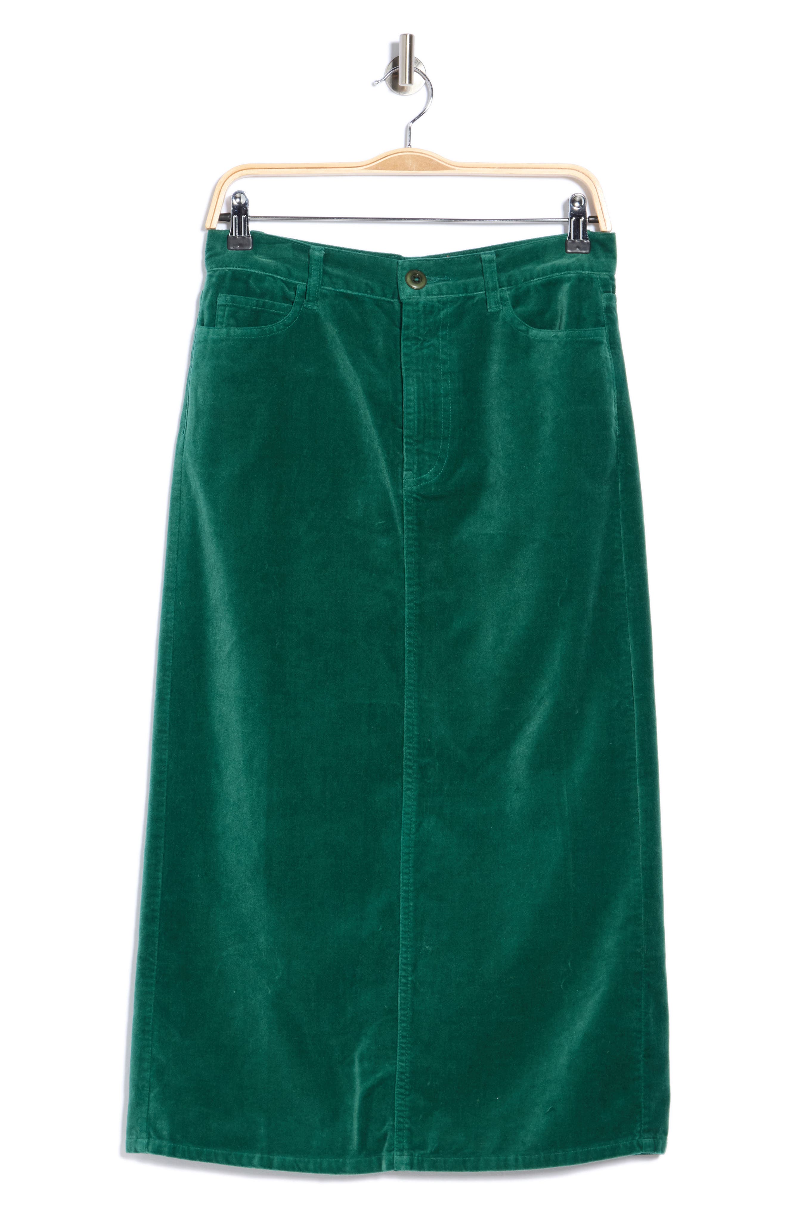 The Velvet Column Midi Skirt