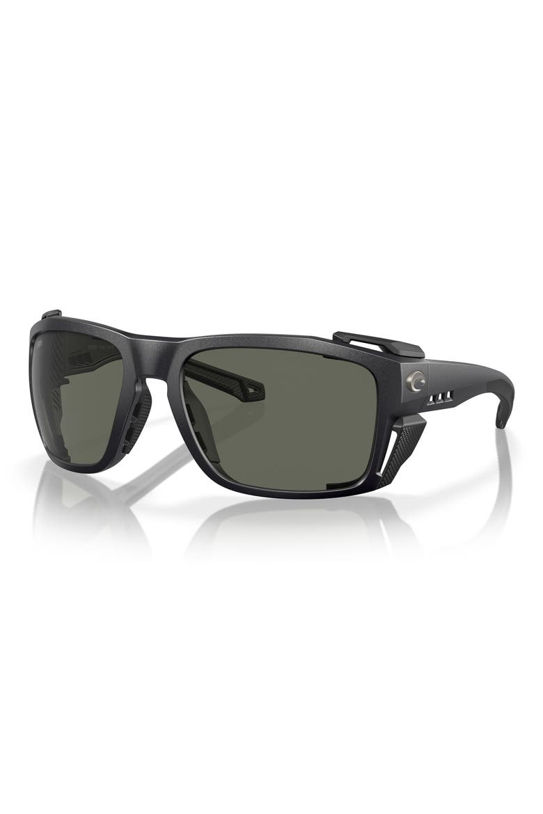 King Tide 8 60mm Polarized Rectangular Sunglasses, Alternate, color, GRAY