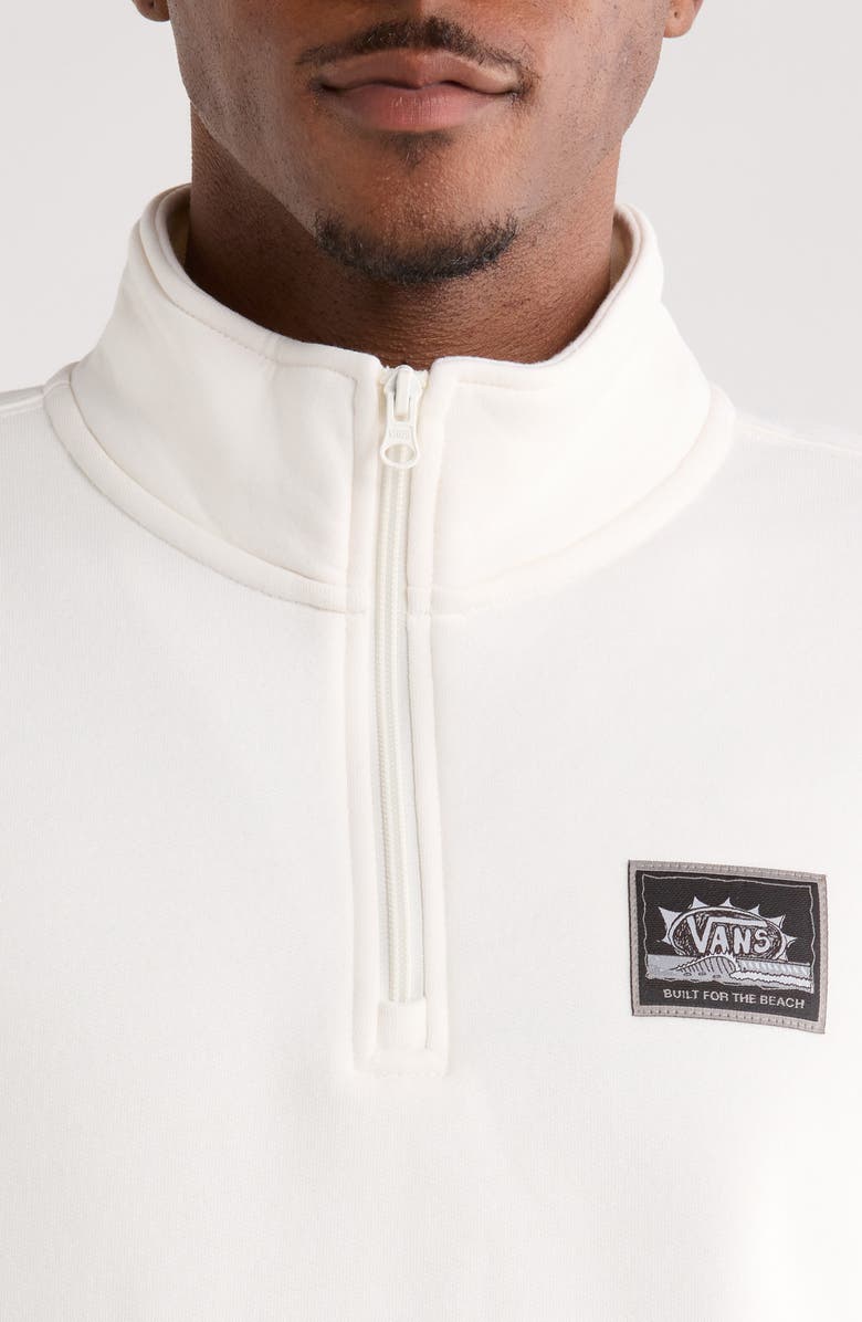 Vans Cotton Blend Quarter Zip Sweatshirt, Alternate, color, Egret