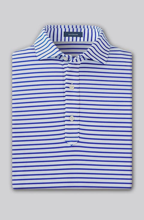 Gus Stripe Performance Polo
