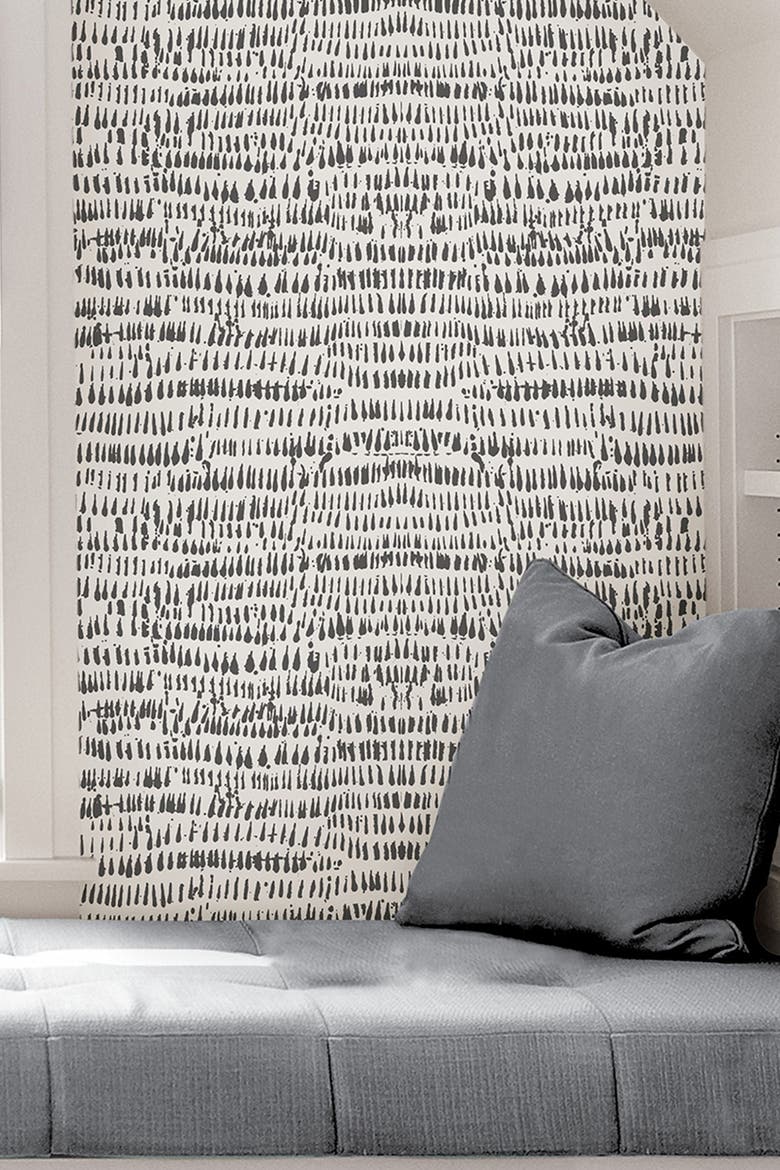 Kylver Peel and Stick Wallpaper, Alternate, color, GREY
