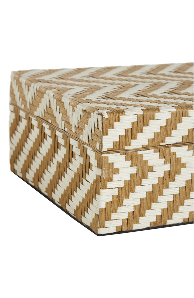 UMA Set of 2 Contemporary Paper Storage Boxes, Alternate, color, Brown