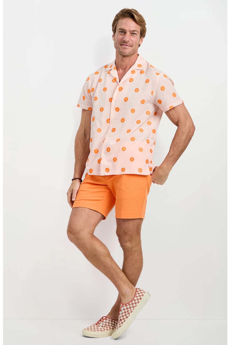 Felix Camp Shirt Daisy Dots, Main, color, Daisy Dots