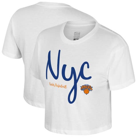 Women's Stadium Essentials  White New York Knicks Cropped Third Quarter T-Shirt