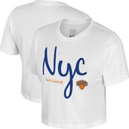 Stadium Essentials Women's Stadium Essentials White New York Knicks Cropped Third Quarter T-Shirt