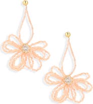 NATASHA Beaded Flower Drop Earrings