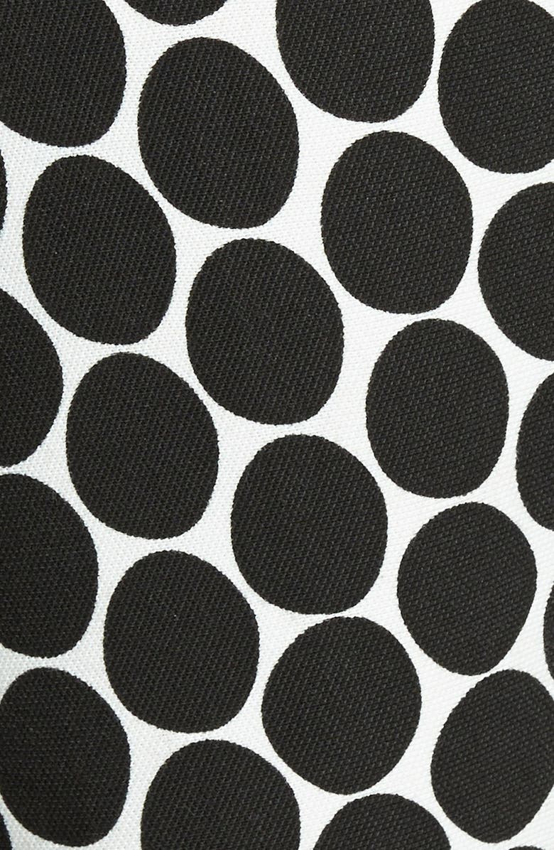 Hue Dot Pattern Cotton Blend Piqué Capris, Alternate, color, 