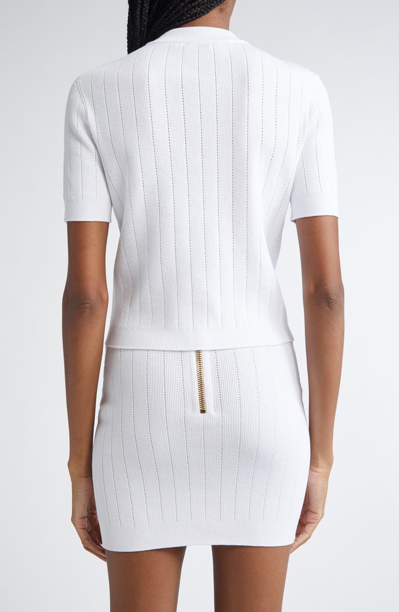 Balmain Four Pocket Cardigan, Alternate, color, 