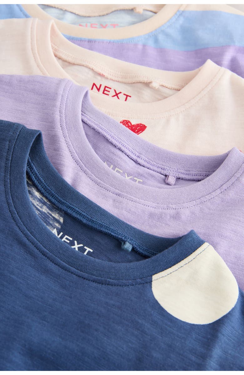 NEXT Kids' 4-Pack Assorted Graphic T-Shirts, Alternate, color, Purple