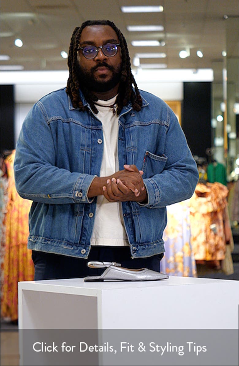 Jules Pointy Toe Ankle Strap Leather Flat, sales video thumbnail