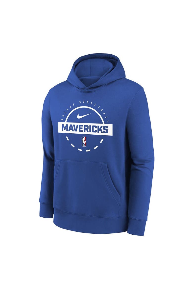 Youth Nike Blue Dallas Mavericks 2025/26 Club Fleece Practice Hoodie, Alternate, color, Blue