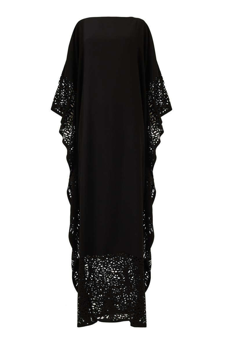 Laser-Cut Kaftan, Main, color, Black