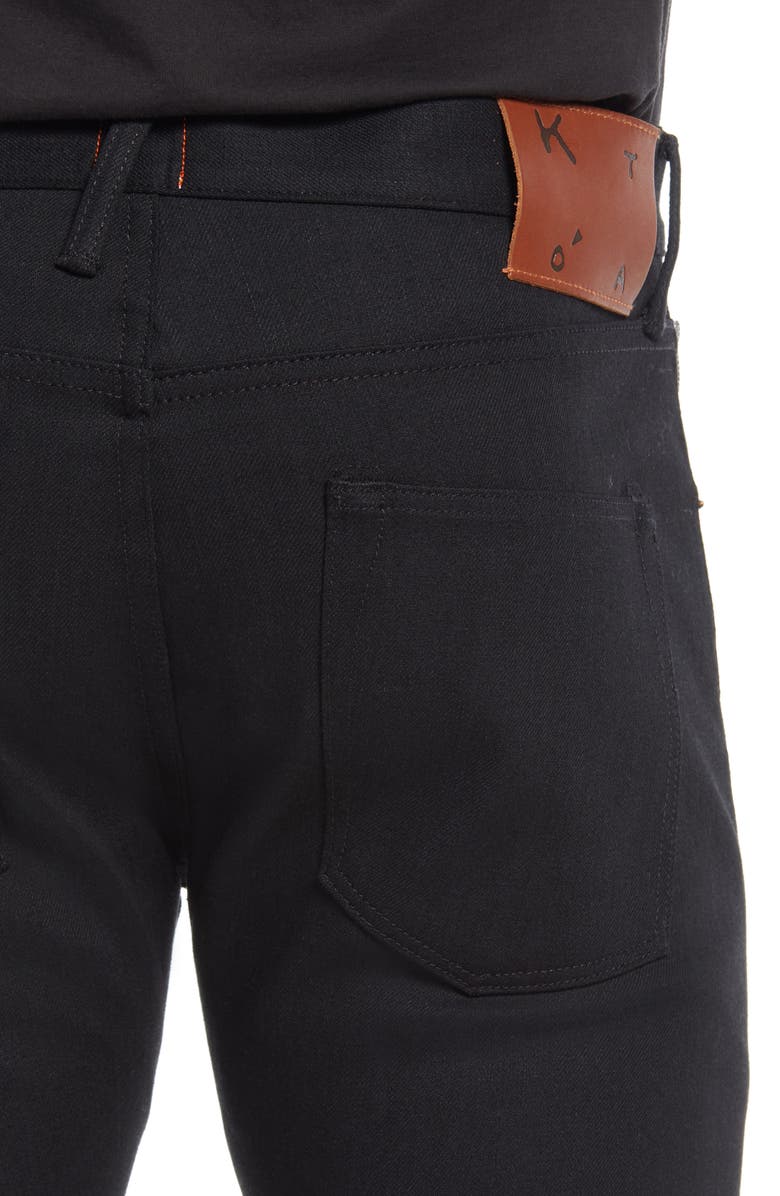 HIROSHI KATO The Scissors Slim Tapered 10.5-Ounce Stretch Selvedge Jeans, Alternate, color, Black Raw