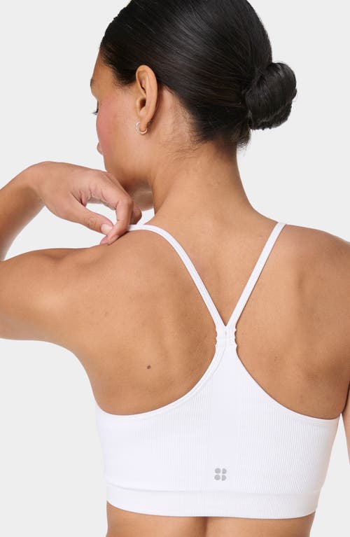 Sweaty Betty Spirit Restored Racerback Sports Bra In White