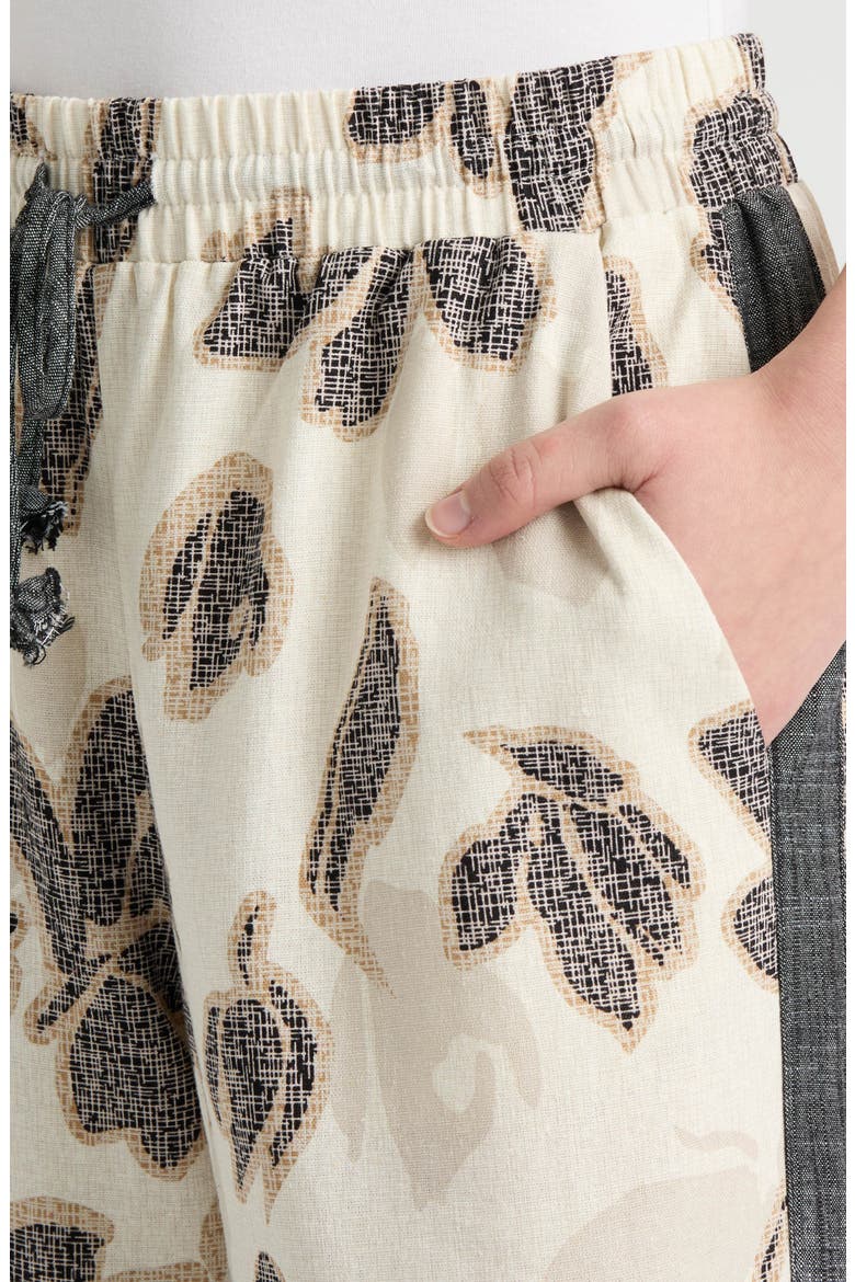 Wide Leg Pants, Alternate, color, BLACK ETCHED FLORAL