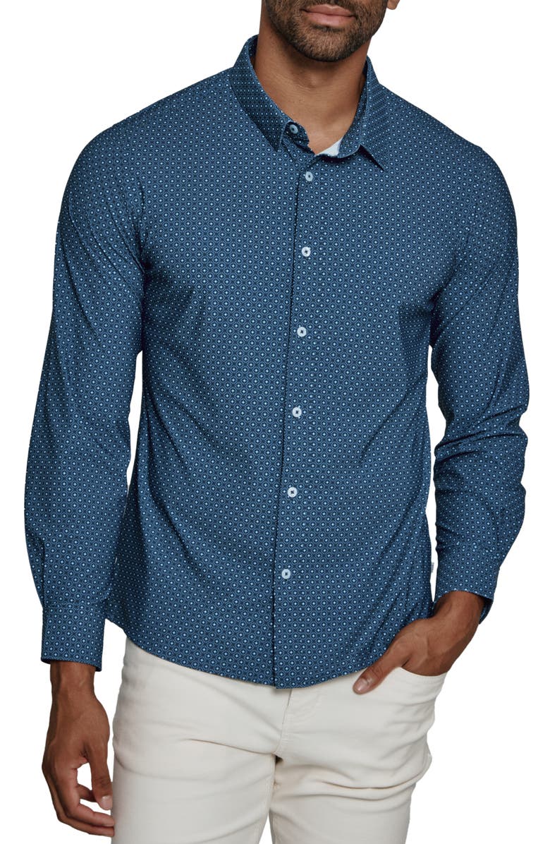 7 Diamonds Zaire Performance Button-Up Shirt, Main, color, 