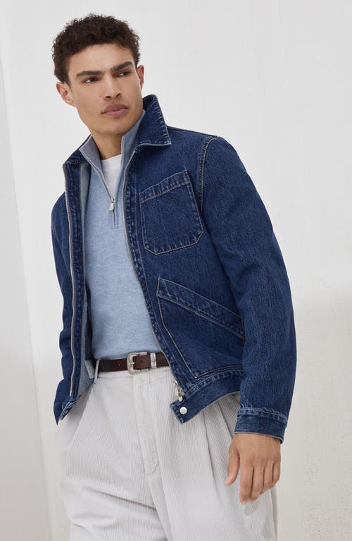 Brunello Cucinelli Cashmere Sweater In Blue