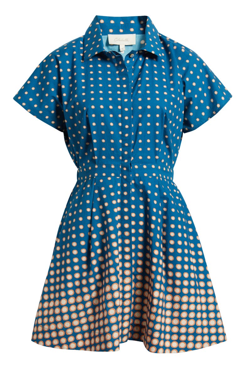 Nicoletta Mini Shirtdress, Alternate, color, MATERA PRINT