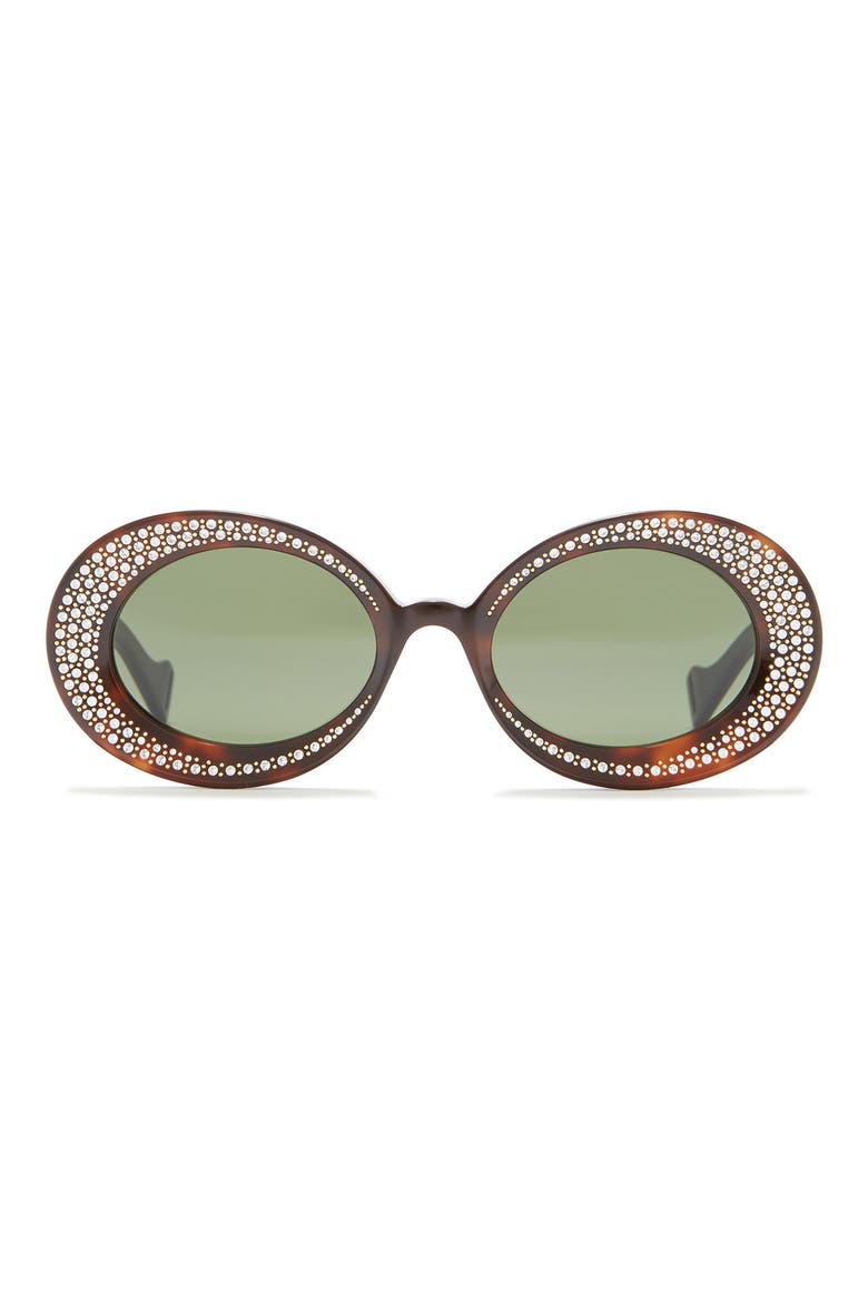 54mm Round Sunglasses, Main, color, HAVANA HAVANA GREEN