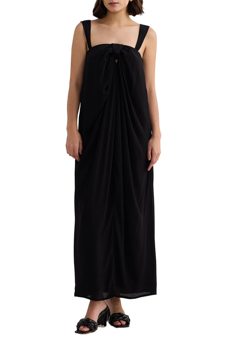 Reistor Twilight Twist Strappy Maxi Dress in Black, Main, color, Solid