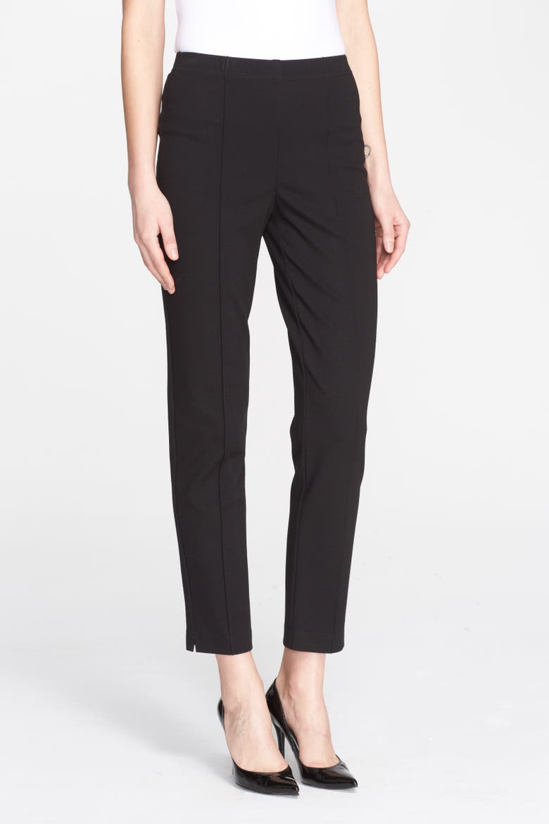 Collection Ponte Knit Ankle Pants, Main, color, CAVIAR