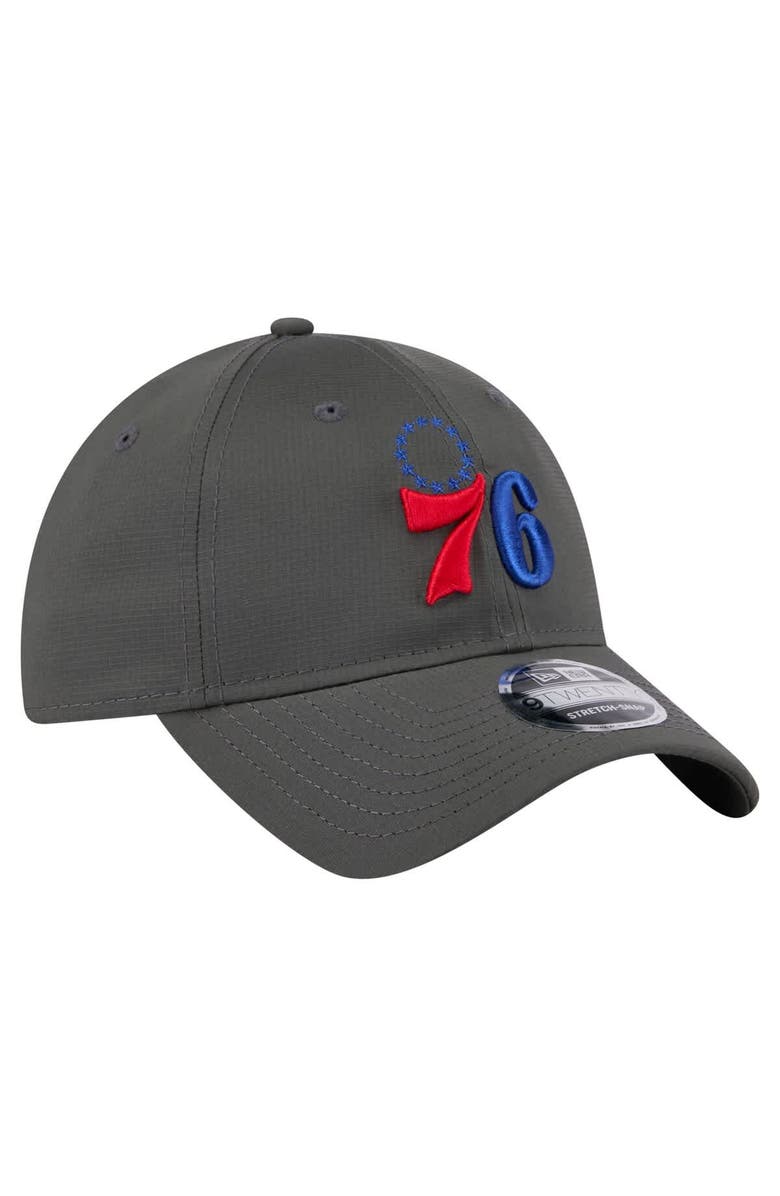 New Era Men's New Era Charcoal Philadelphia 76ers Active Ripstop 9TWENTY Adjustable Hat, Alternate, color, Charcoal