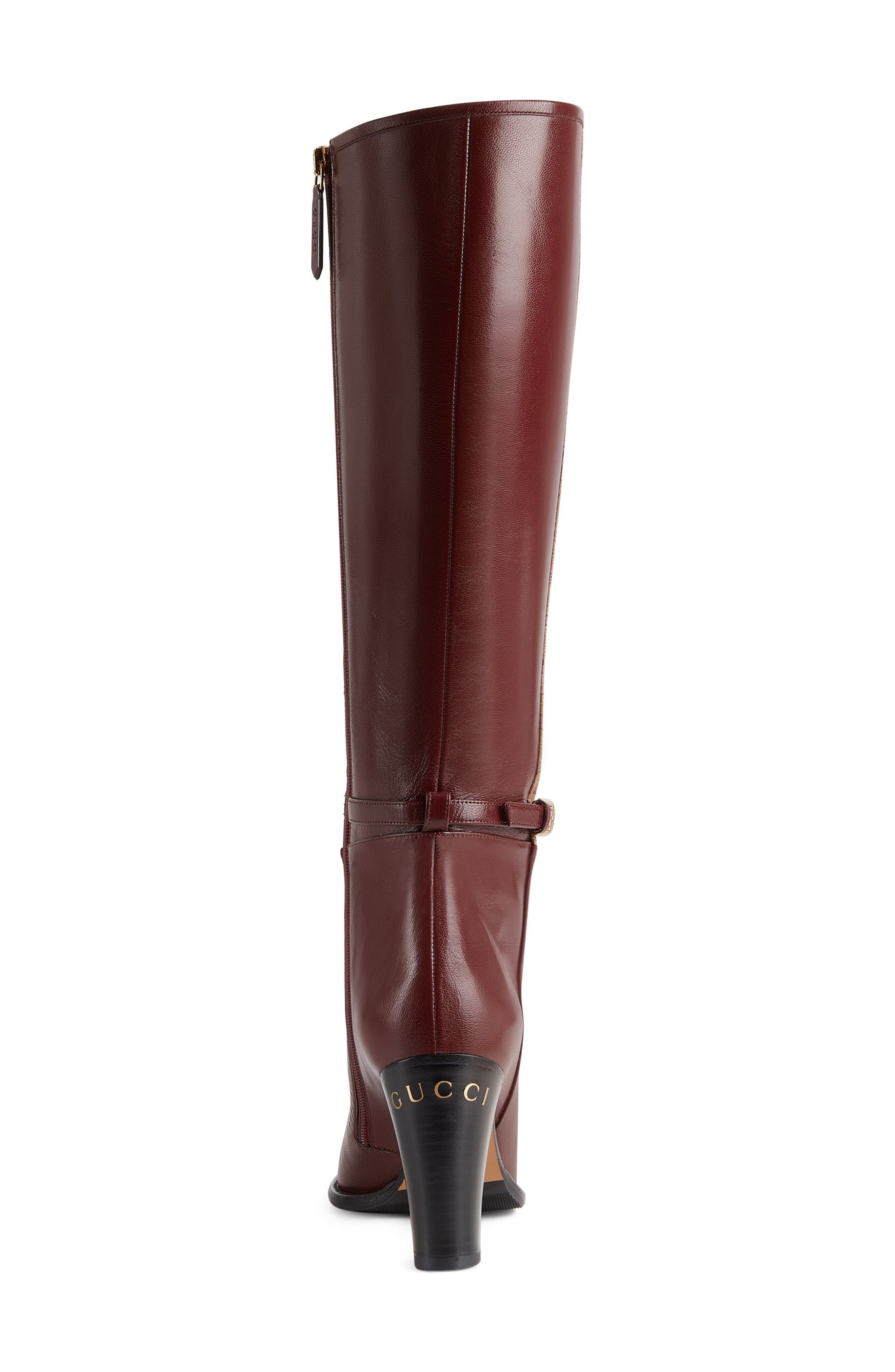 Gucci Finn Mixed Media Tall Boot, Alternate, color, 