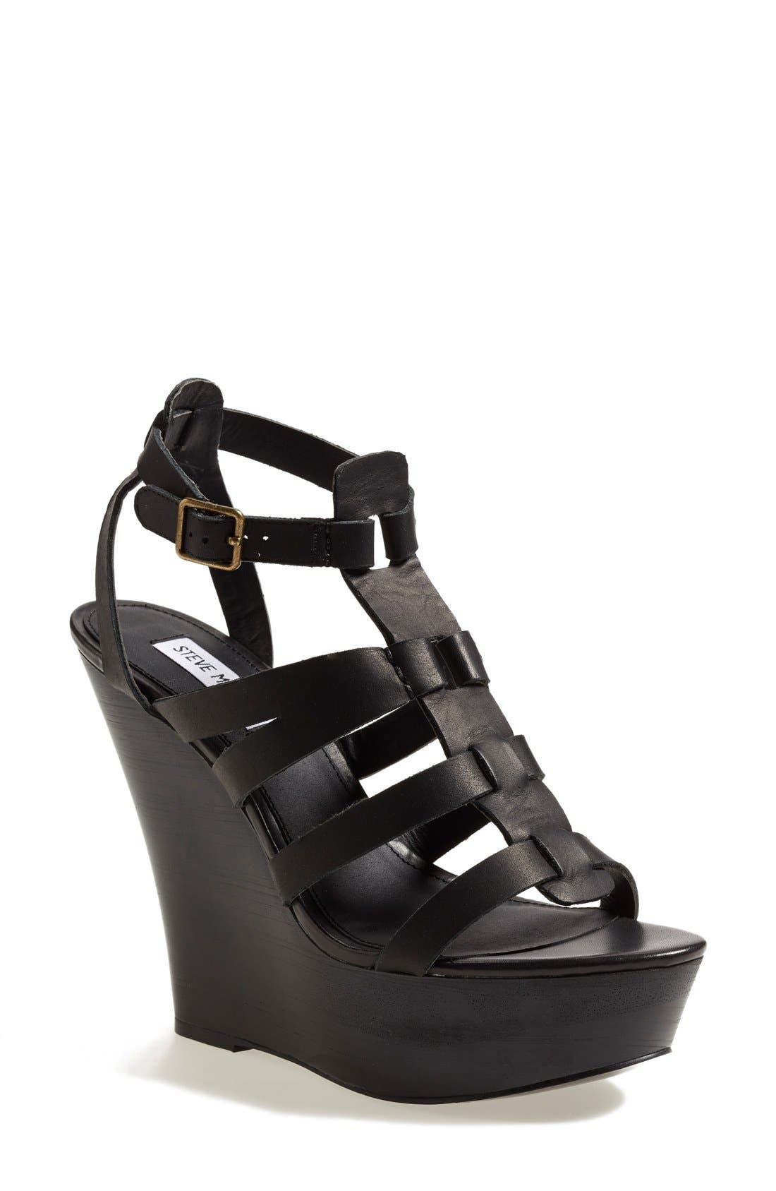 Steve Madden 'Winslet' Wooden Wedge Sandal, Main, color, 