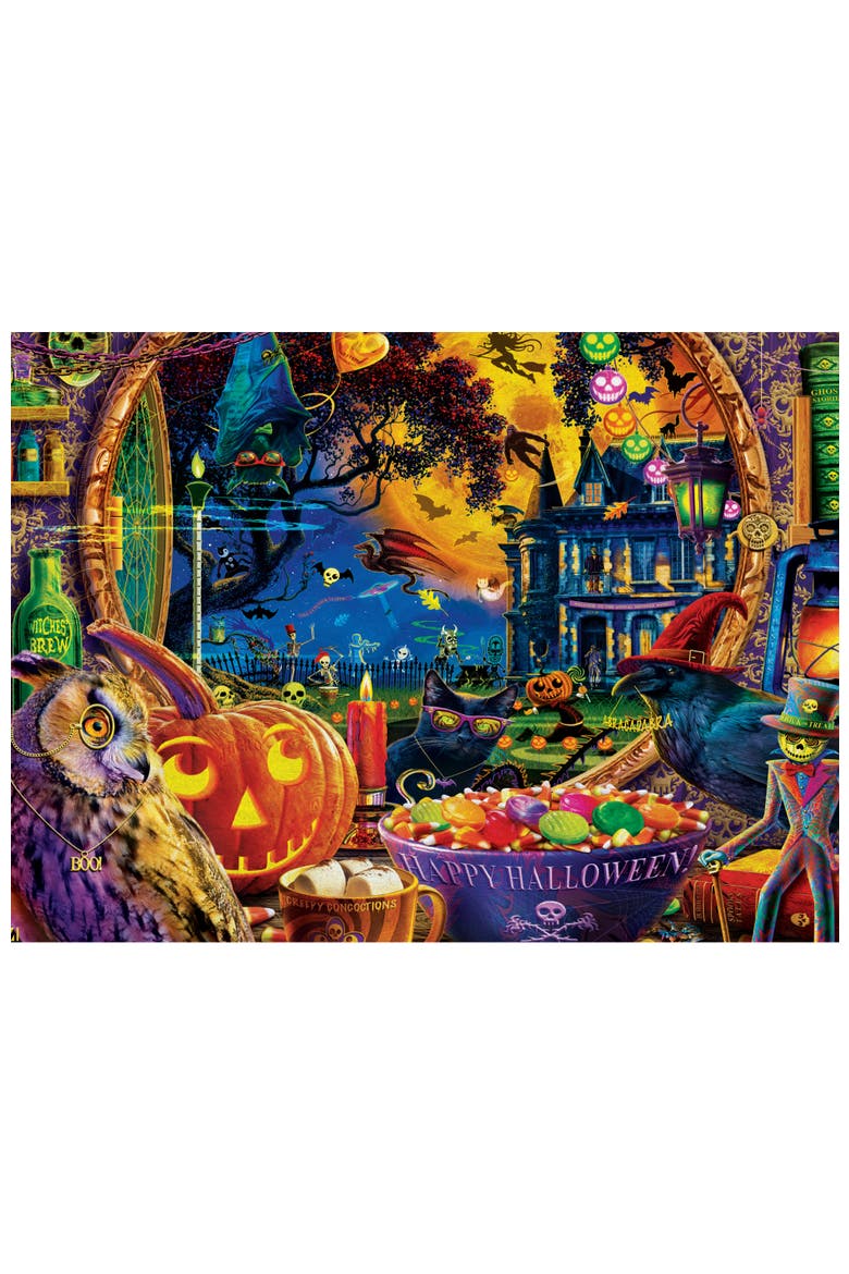 Fright Night 100 Piece Glow Puzzle, Alternate, color, Multicolor