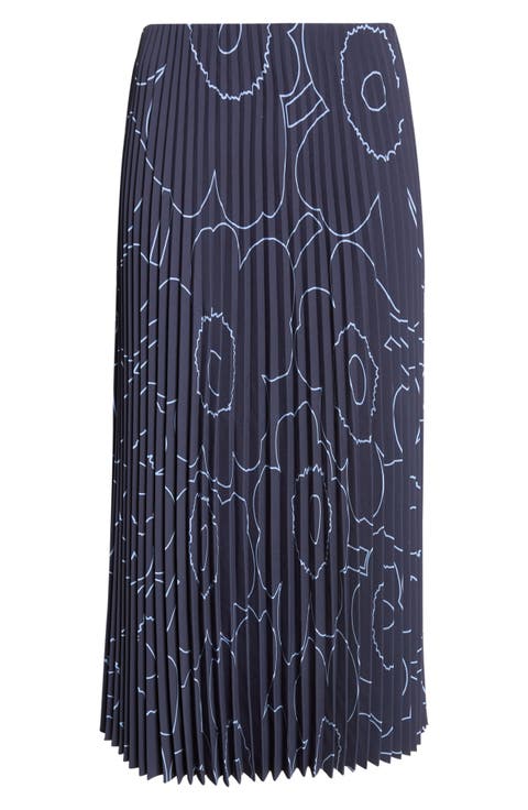 Pii Piirto Unikko Pleated Midi Skirt