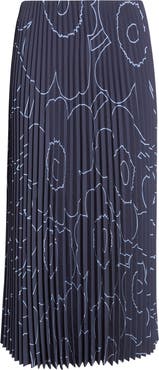 Marimekko Pii Piirto Unikko Pleated Midi Skirt