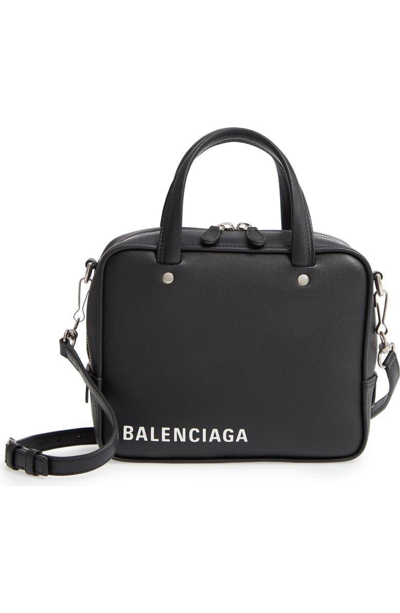 Balenciaga Extra Small Triangle Leather Satchel, Main, color,
