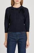 WAYF x Sara Walker Miranda Velvet Pointelle Sweater