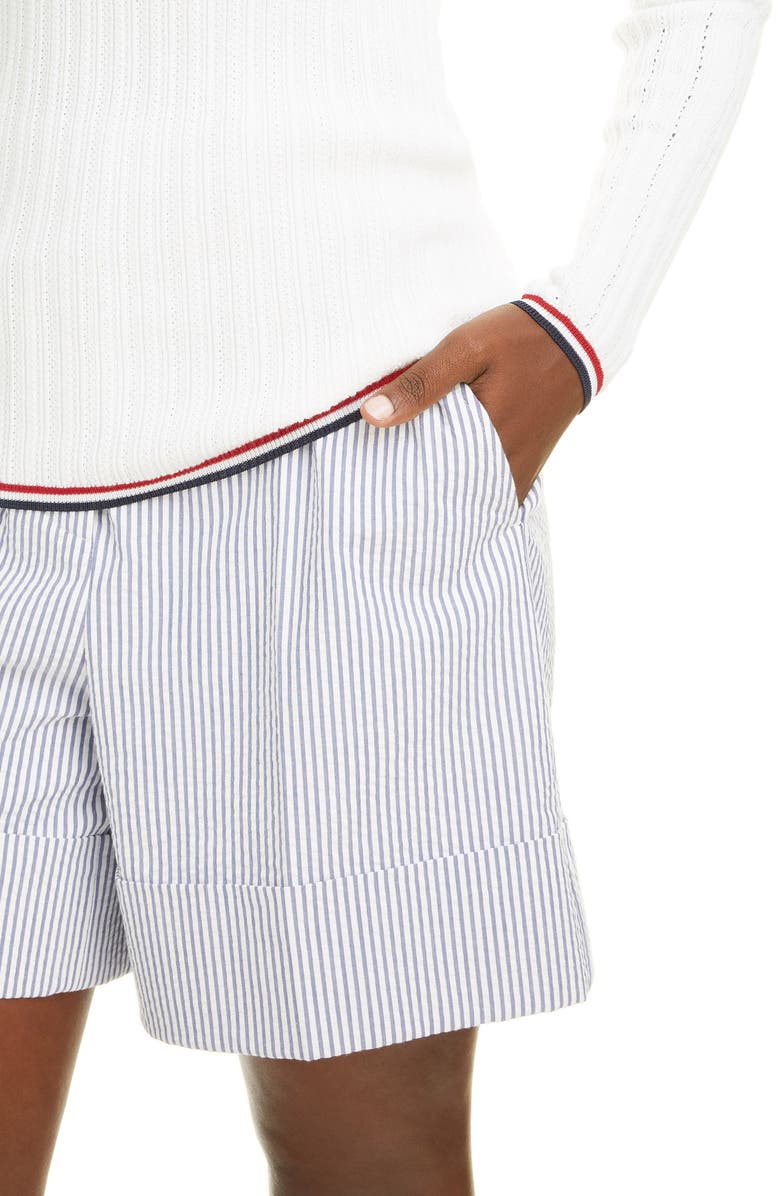 Thom Browne Pointelle Rib Cotton Blend Sweater, Alternate, color, 